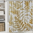 thumbnail image 6 of GOSMITH Modern Black Tropical Palm Jungle Floral Tree Leaves Hand Sketch Hawaii California Nature Paradise Durable and Washable Shower Curtain White, 6 of 7