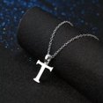 thumbnail image 4 of EOEMY Sterling Silver Plated Necklace Women Pendant Initial Letter Alphabet B375-T, 4 of 7