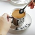 thumbnail image 7 of Flash Deals! Huayishang Coffee Scoop Black-Stainless Steel Coffee Spoon Hanging Cup Design Cat Head Stirring Spoon Office Wedding Gift Spoon Dessert Spoon E, Kitchen Essentials Clearance Sale, 7 of 7