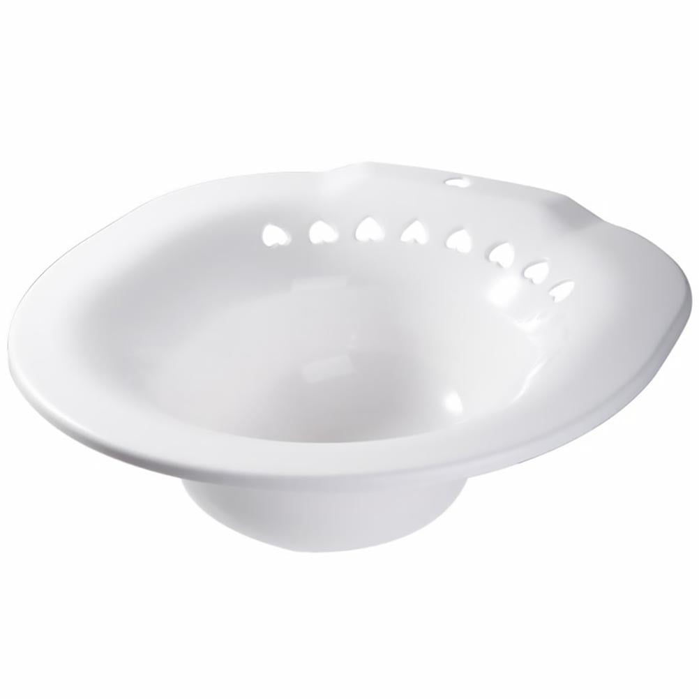 HOMEMAXS 1Pc Sitz Bath Toilet Seat Sitz Bath Silver Iron Wash Basin