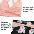 thumbnail image 4 of LAICAIW Womens Two Piece Swimsuits Wrap Front Bikini High Waisted Bottom Tummy Control Bathing Suits Vintage Print Swimwear, 4 of 7