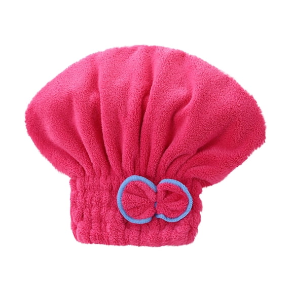 Curly Hair towel, Fast Drying towel, Microfiber towel, Bow detail, Magenta Hue, Bathroom Shower, Bath Essentials, Hair Drying Cap, 1 Pc