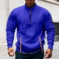 thumbnail image 2 of Vividxx Sweatshirts For Men Fall Winter Stand Collar Half Zipper And Multiple Pockets Comfy Casual, 2 of 4