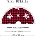 thumbnail image 2 of GZHJMY Christmas Tree Skirt, 30" Xmas Tree Skirts Snowman and Snowflakes on Checker Christmas Tree Mat for Christmas Holiday Party Ornaments, 2 of 6