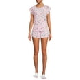 thumbnail image 2 of Warner Bros. Women's and Women's Plus Friends Top and Shorts Pajama Set, 3-Piece, 2 of 5