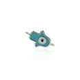 thumbnail image 3 of Hamsa Hand Connector Spacers,Turquoise Enamel Evil Eye Links,DIY Jewelry Supplies 16x10mm 10Pcs, 3 of 4