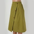 thumbnail image 6 of Jkety Long Skirts for Women Fall Stretchy Flowy Maxi Skirt Dressy Casual for Work, Soft Fold Over High Waisted Women'S Skirts Green,XL, 6 of 7