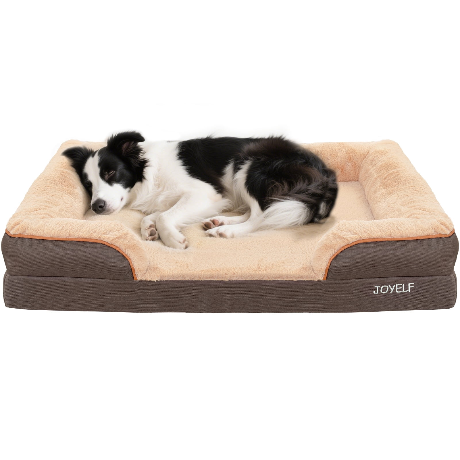 JOYELF Orthopedic Dog Bed for Medium to Large Dogs, Foam Sofa Couch Bed, Bolster Waterproof Pet Bed with Washable Cover and Nonskid Bottom, Durable Dog Bed Couch or Comfortable Sleep