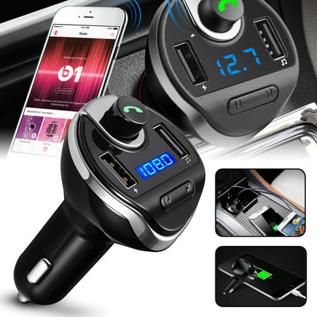 Bluetooth FM Transmitter Wireless Car Kit Radio Hands-free Adapter USB Charger for iPhone X 8 7 Plus 6S 5S Samsung Galaxy S10 Android