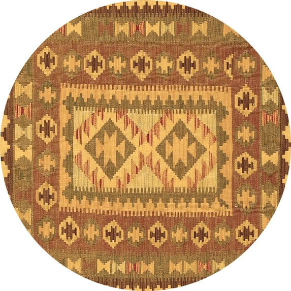 Ahgly Company Indoor Round Persian Brown Traditional Area Rugs, 6' Round