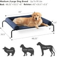 thumbnail image 5 of Cooling Elevated Dog Bed for Large Dogs, Portable Indoor & Outdoor Raised Dog Bed with Breathable Mesh, Chew Proof Pet Hammock Cots with Removable and Waterproof Bolsters, 5 of 12