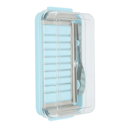 

Cheese Storage Box Edges Large Space Base Easy To Use Container For Home For Kitchen White Chassis Blue Chassis
