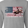 thumbnail image 4 of Inktastic Rodeo Bull Riding Patriotic Long Sleeve T-Shirt, 4 of 5