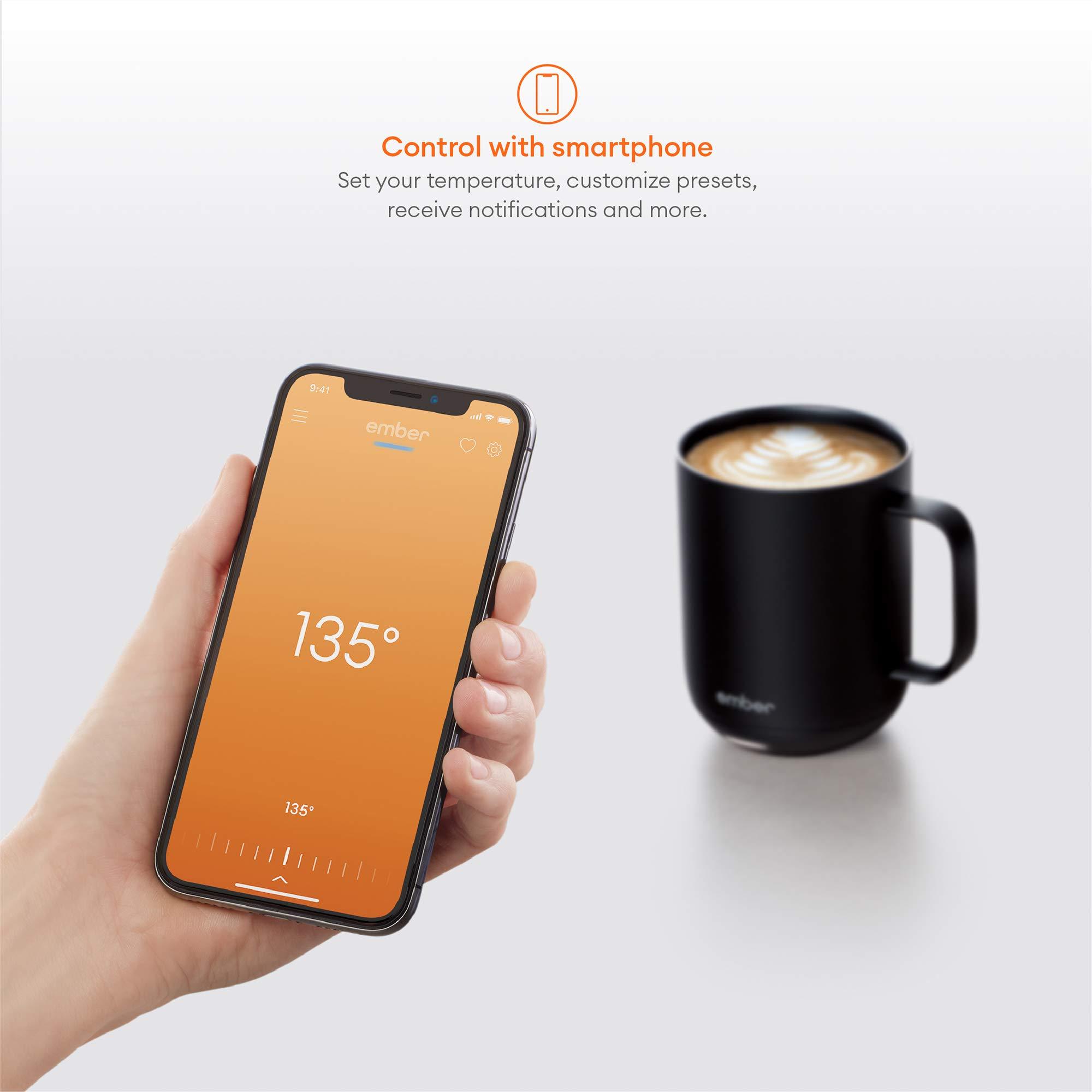 Ember Temperature Control Smart Mug 2, 10 oz, Black 1.5-hr Battery Life App Controlled Heated Coffee Mug - image 2 of 6