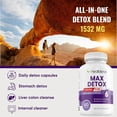 thumbnail image 3 of Healblend Max Detox Colon Cleanse & Liver Support Supplement - Psyllium, Papaya, Acai, Chlorella - Relieves Bloating, Constipation, Gas & Detoxes - for Men & Women, 3 of 10