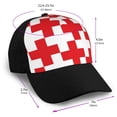 thumbnail image 2 of Yiaed Red Cross 1 Print Baseball Cap Dad Hat Polo Style Plain Blank Adjustable Size, 2 of 5