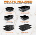 thumbnail image 2 of NutriChef 8-Piece Nonstick Stackable Bakeware Set, 2 of 6