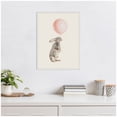 thumbnail image 3 of Kate and Laurel The Bunny and the Pink Balloon Framed Canvas Wall Art by July Art Prints 18 x 24 Sylvie Beaded White, Whimsical, Animals, Humor, Kids Art for Wall Decor, Living Room,, 3 of 8