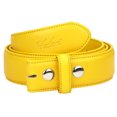 thumbnail image 4 of Falari Replacement Leather Dress Belt Strap Without Buckle Snap on Strap 33mm fit 35mm Buckle - Yellow M, 4 of 7