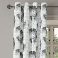 thumbnail image 2 of Ambesonne Feather Grommet Curtain, Grunge Geometric Gothic, 50" x 72", Pale Grey Black White, 2 of 6