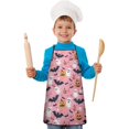 thumbnail image 2 of Cute Pumpkin Ghost Halloween Pattern Kids Aprons for Girls and Boys,Adjustable Neck Strap Toddler Aprons for Kids Cooking Baking,23.6"x19", 2 of 7
