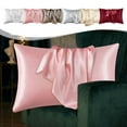 thumbnail image 1 of Xihbxyly Funda de Almohada de Satén, Poliéster Suave, Reduce La Fricción Del Cabello, Mantiene La Piel Suave, Comodidad Durante Todo El Año, Esencial para El Dormitorio, Estándar de 50 X 76 Cm, Paque, 1 of 7