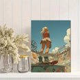 thumbnail image 2 of Qisvanset 12x16 Inch Ostrich Portrait Abstract Canvas Print Wall Art, 2 of 5