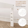 thumbnail image 5 of Merrland 12 Inch Full Size Metal Platform Bed Frame, Heavy-Duty, Under-Bed Storage Space, Easy Assembly, Headboard Compatible, White, 5 of 9