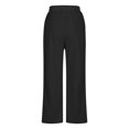thumbnail image 3 of HAiming Womens Sweetpants High Waist Drawstring Athletic Casual Solid Color Trousers Trousers with Split Legs and Pockets, 3 of 6
