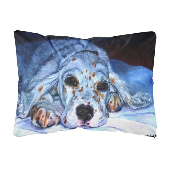 Carolines Treasures 7330PW1216 English Setter Pup Canvas Fabric Decorative Pillow 12H x16W multicolor