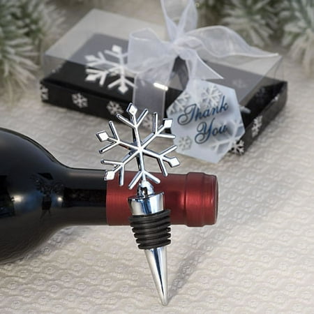- 18 Elegant Snowflake Design Wine Bottle Stopper Favors