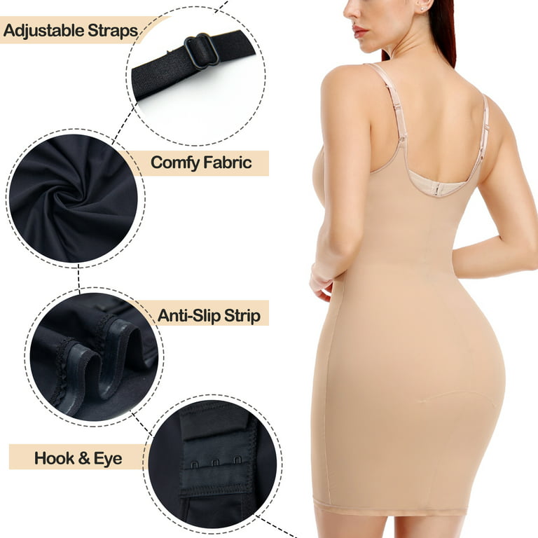 FITVALEN Full Slips for Women Under Dresses Tummy Control Dress