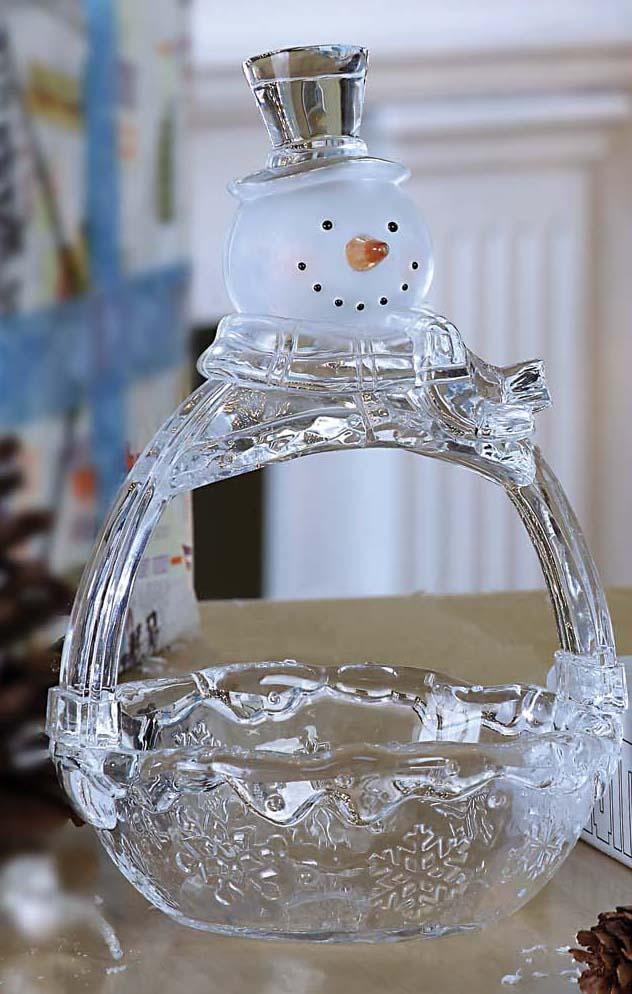 Icy Craft Santa &amp; Snowman Handle Candy Dish Style: Snowman - Walmart