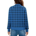 thumbnail image 4 of FDGIU Women's Plaid Flannel Hooded Shacket - Long Sleeve Zipper & Pockets for Casual Outdoor Activities, 4 of 6
