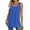 Z-Navy, variant on UVN Summer Tank Tops for Women Square Neck Sleeveless Tops Pleated Curved Hem Flowy Shirts Loose Fit Camis