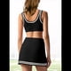 thumbnail image 4 of Conjunto de 2 Piezas para Mujer, Suéter, Falda, Tirantes, Sin Mangas, Falda Corta, Tenis, Gimnasio, Yoga, Negro, Talla L, 4 of 6
