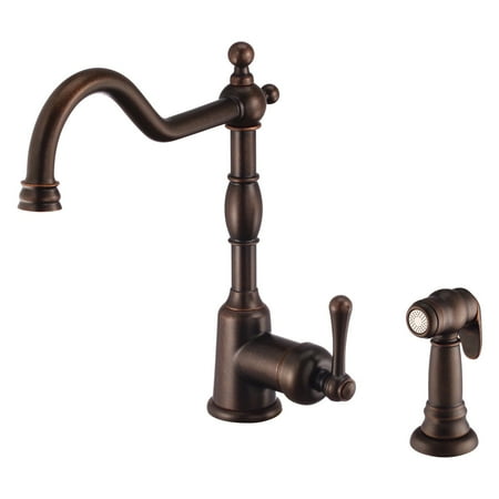 Danze D401157 Opulence Single Handle Kitchen Faucet with Side Spray, Chrome