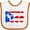 White and Orange, variant on Inktastic Puerto Rico Flag in Text Boys or Girls Baby Bib