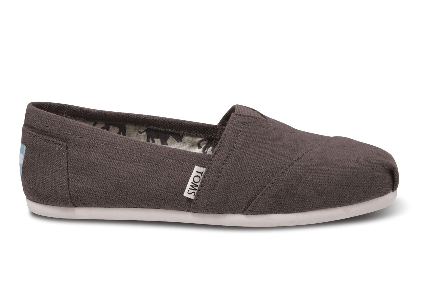 TOMS Women's Canvas Classic Slipon Shoes (Grey, 38 M EU / 7.5 B(M) US