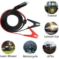 thumbnail image 7 of CoolStuff Alligator Clamp to Cigarette Lighter Cable,14AWG 12V Cigarette Lighter Male to Battery Clips Adapter Extension Cord with 15A Fuse (6FT), 7 of 7