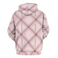 thumbnail image 3 of Pink Plaid Pattern Fabric Design_1 Men's Women New Sweatshirt Hoodie Men's Plus Size Sweatshirt Hooded Sweatshirt 3d Printed Street Men's Cloth, 3 of 6