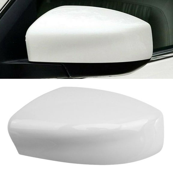 White Left Side Mirror Cover Cap For Nissan Sentra 2012-2019 No Signal Primer