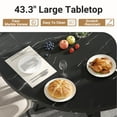 thumbnail image 4 of Round Dining Table for 4, LEGAHOME 43.3in Kitchen Table with Metal Base Seats 4, Faux Marble Circle Dining Table for Dining Room, Black (Only Table), 4 of 9