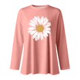 thumbnail image 4 of Womens Tops Long Sleeve Casual Graphic Floral Printed T Shirt Tops Tee Shirts, 4 of 4