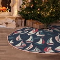 thumbnail image 5 of Fotbe Sailboat And Wave Pattern Christmas Tree Skirt, Tree Skirts Plush Christmas Decorations, Christmas Tree Skirts Xmas Decorations Holiday Party Decor-36", 5 of 6