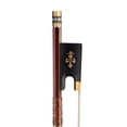 thumbnail image 5 of Violin Bow (Pernambuco Bow Stick Black Ebony Frog and Horsetail Bow Hair) for 4/4 Full Size Violin, 5 of 9