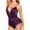 Purple, variant on Lingerie for Women Teddy Lace Bodysuit Deep V-Neck Halter Sleepwear Sheer One Piece lace bodysuit/nightgown Purple