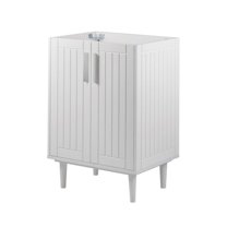 Vanity Cabinet (Sink not included), White, Wood, Hotel Bedroom Bathroom, Modern Contemporary HB34267