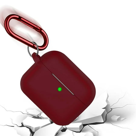SaharaCase - Silicone Case for Apple AirPods 3 (3rd Generation 2021) - Burgundy