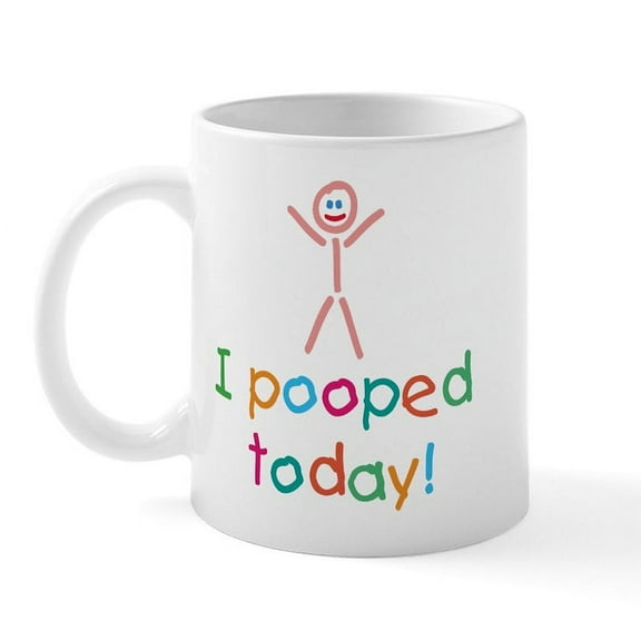 CafePress - I Pooped Today Fun Mug - 11 oz Ceramic Mug - Novelty Coffee Tea Cup